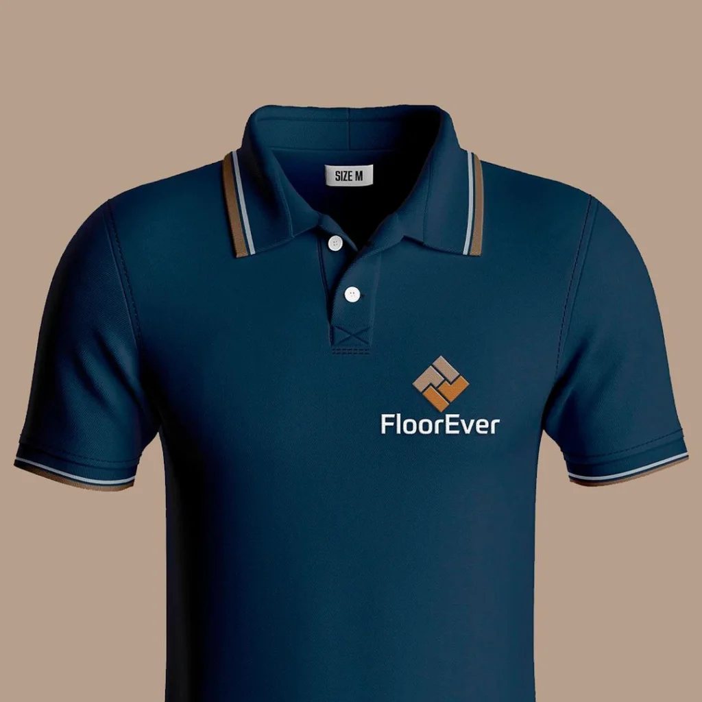 Camisa polo com o bordado da marca FloorEver